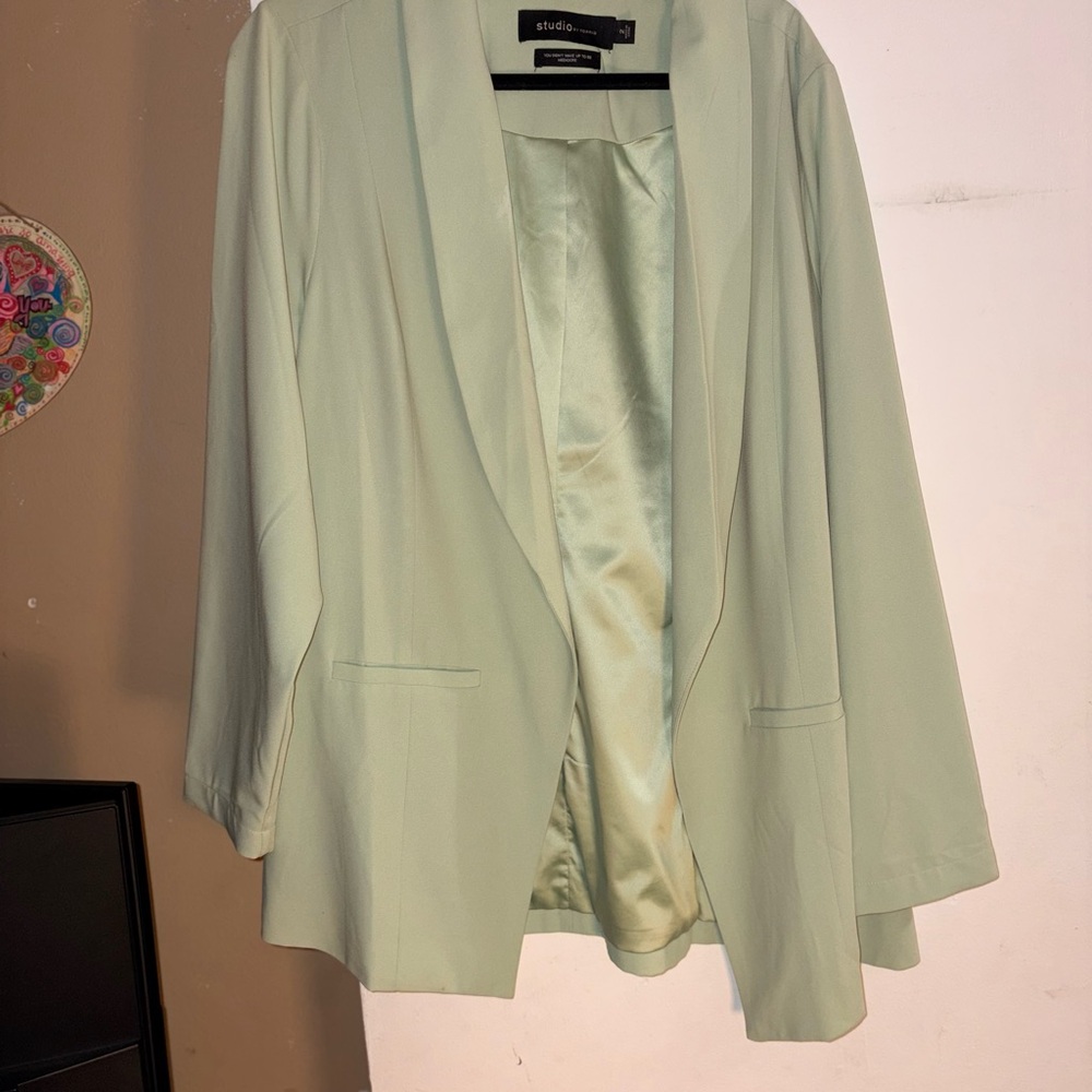 torrid Mint Green Open-Front Blazer